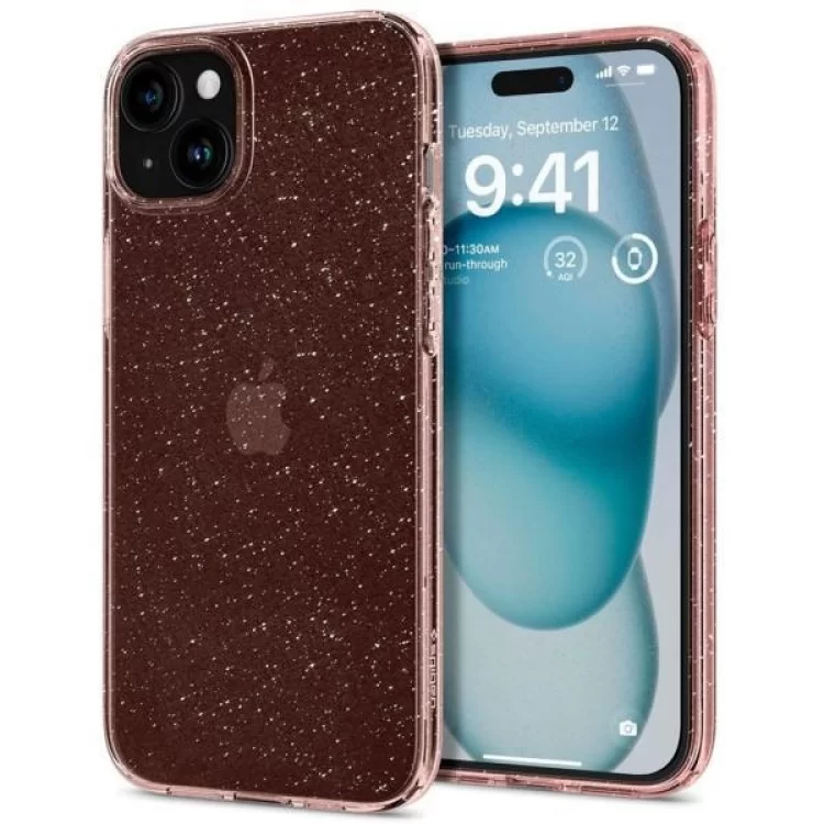 Чехол для мобильного телефона Spigen Apple iPhone 15 Liquid Crystal Glitter Rose Quartz (ACS06789) - фото 11