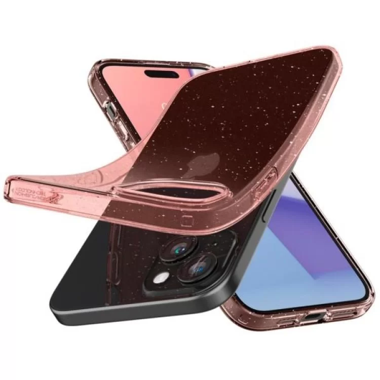 Чехол для мобильного телефона Spigen Apple iPhone 15 Liquid Crystal Glitter Rose Quartz (ACS06789) - фото 10