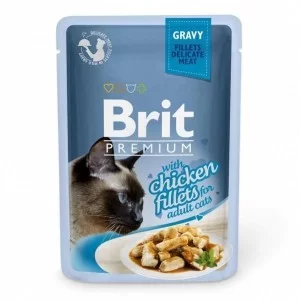 Влажный корм для кошек Brit Premium Cat 85 г (филе курицы в соусе) (8595602518524)