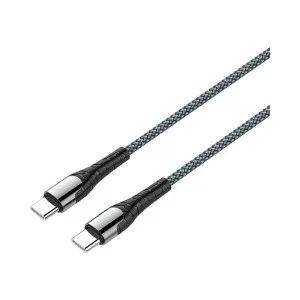 Дата кабель USB-C to USB-C 1.0m PD Fast Charging 65W 3А grey ColorWay (CW-CBPDCC040-GR)