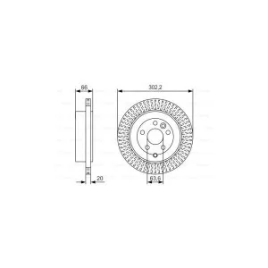 Гальмівний диск Bosch 0 986 479 U44