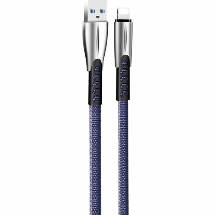 Дата кабель USB 2.0 AM to Lightning 1.0m zinc alloy blue ColorWay (CW-CBUL010-BL) ціна 296грн - фотографія 2