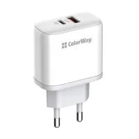 Зарядний пристрій ColorWay Power Delivery Port PPS USB (Type-C PD+ USB QC3.0) (45W) white (CW-CHS042PD-WT)