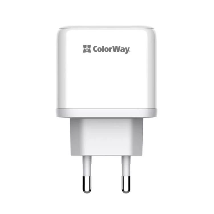 Зарядний пристрій ColorWay Power Delivery Port PPS USB (Type-C PD+ USB QC3.0) (45W) white (CW-CHS042PD-WT) ціна 1 077грн - фотографія 2