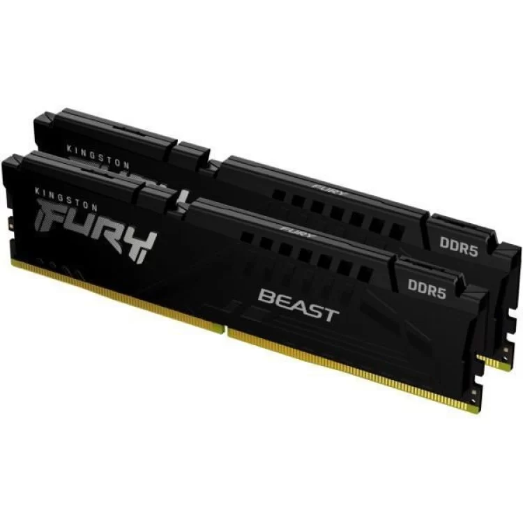 Модуль пам'яті для комп'ютера DDR5 64GB (2x32GB) 6000 MHz Beast Black XMP Kingston Fury (ex.HyperX) (KF560C40BBK2-64)