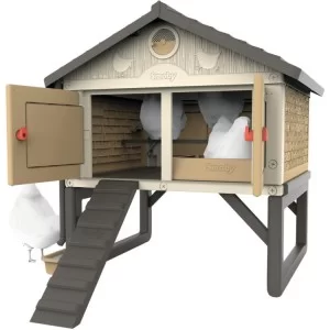 Игровой домик Smoby Коттедж для курочек с аксессуарами, бежевый, 159x121x128 см (890100)