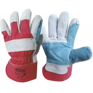 Защитные перчатки Werk комбинированные кожа + ткань (63093)