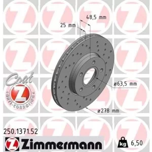 Тормозной диск ZIMMERMANN 250.1371.52