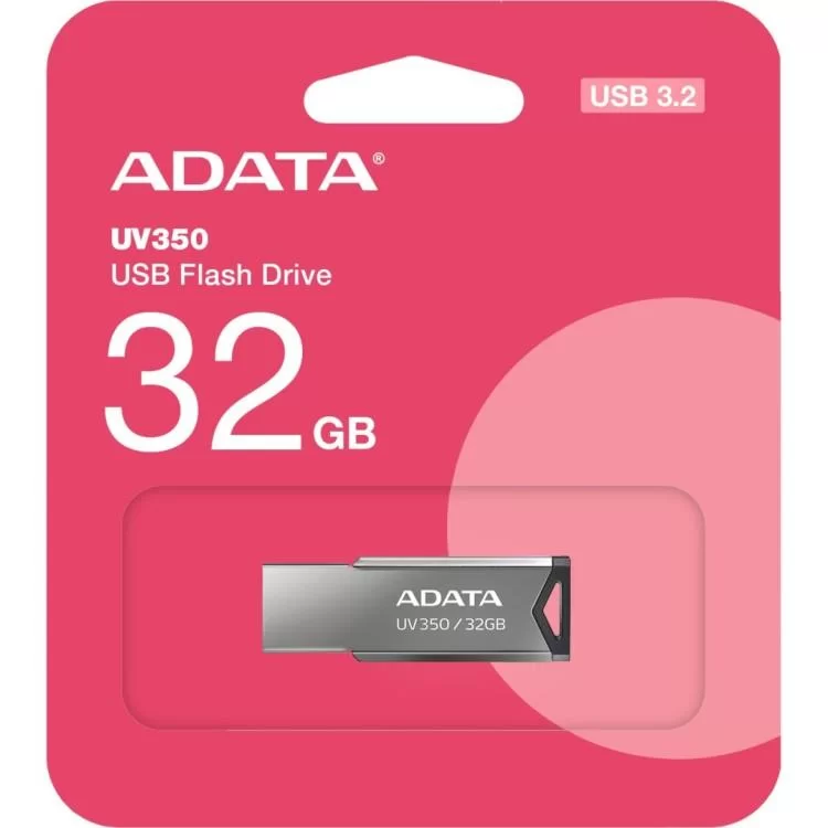 USB флеш накопичувач ADATA 32GB UV350 Metallic USB 3.2 (AUV350-32G-RBK) відгуки - зображення 5