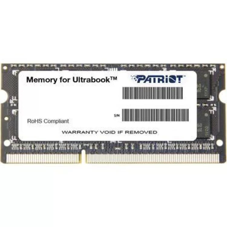 Модуль пам'яті для ноутбука SoDIMM DDR3L 4GB 1600 MHz Patriot (PSD34G1600L2S)