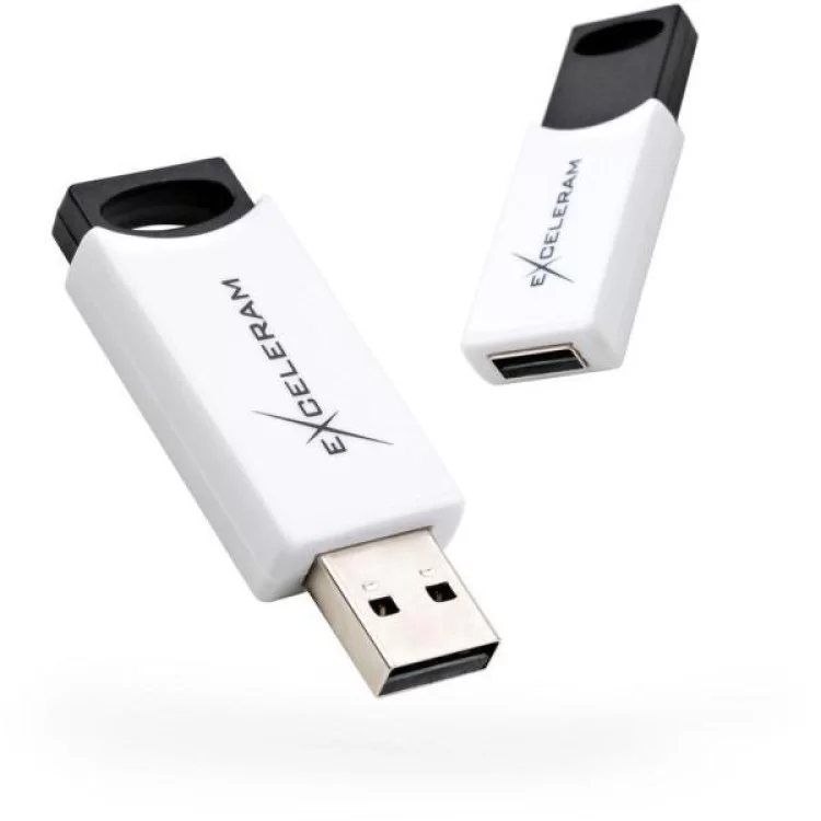 USB флеш накопитель eXceleram 32GB H2 Series White/Black USB 2.0 (EXU2H2W32)