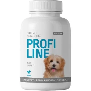 Вітаміни для собак ProVET Profiline Біотин комплекс для шерсті 100 табл (4823082431625)