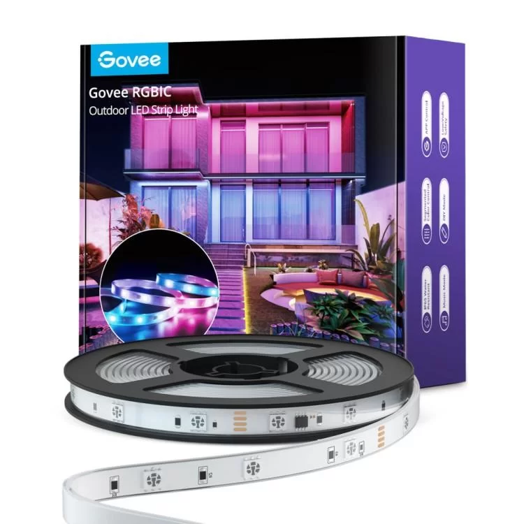 в продаже Светодиодная лента Govee Phantasy Outdoor LED RGBIC Strip Lights 10м Білий (H61723D1) - фото 3