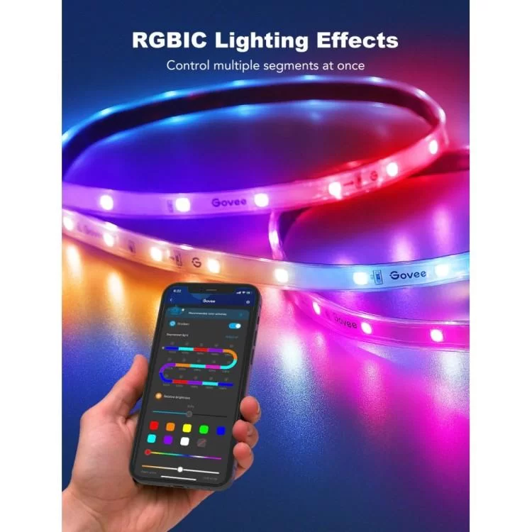 Светодиодная лента Govee Phantasy Outdoor LED RGBIC Strip Lights 10м Білий (H61723D1) - фото 10