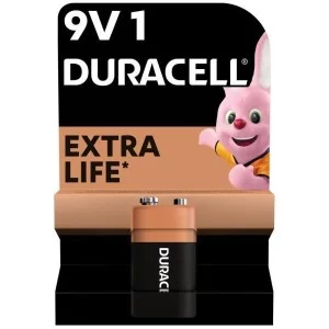 Батарейка Duracell 9V щелочная 1шт. в упаковке (5000394066267 / 81483681)