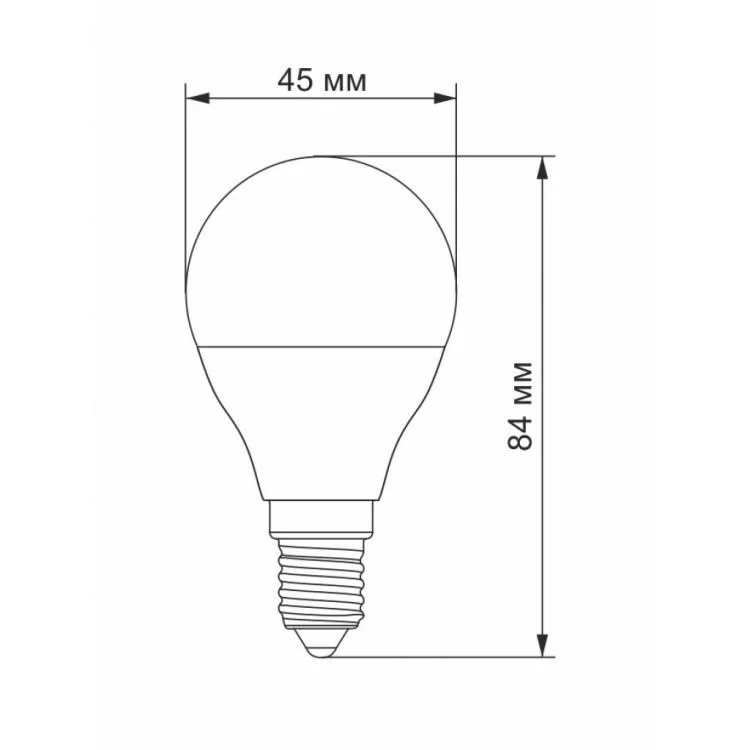 в продажу Лампочка Videx LED G45e 3.5W E14 4100K 220V (VL-G45e-35144) - фото 3