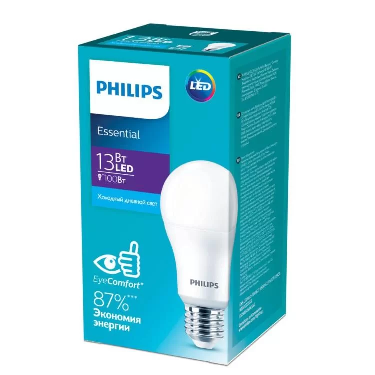 Лампочка Philips ESS LEDBulb 13W 1450lm E27 865 1CT/12RCA (929002305387) ціна 102грн - фотографія 2