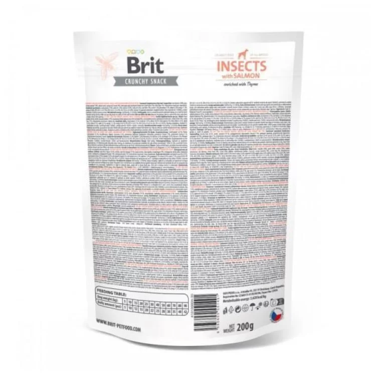 в продаже Лакомство для собак Brit Care Dog Crunchy Cracker Insects насекомые, лосось и чабрец 200 г (8595602551491) - фото 3