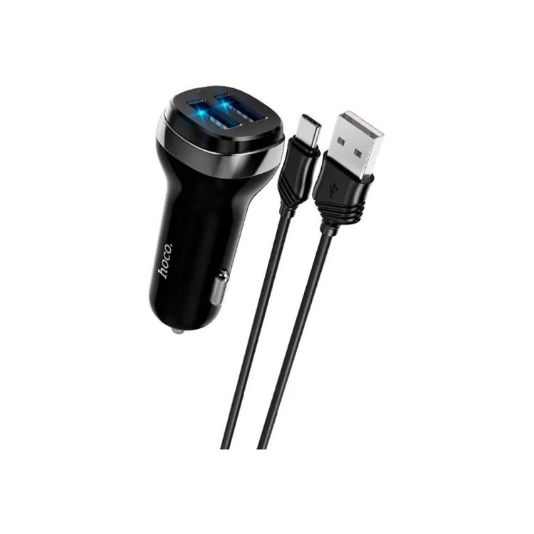 Зарядний пристрій HOCO Z40 charger set (Type-C) 2xUSB Black (6931474739711) ціна 208грн - фотографія 2