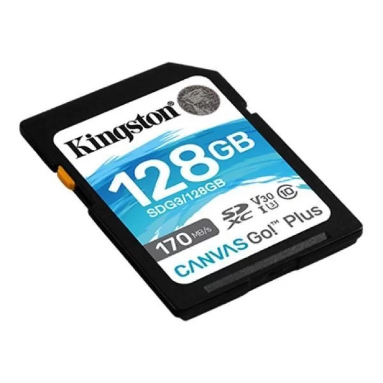 Карта пам'яті Kingston 128GB SDXC class 10 UHS-I U3 Canvas Go Plus (SDG3/128GB) ціна 990грн - фотографія 2