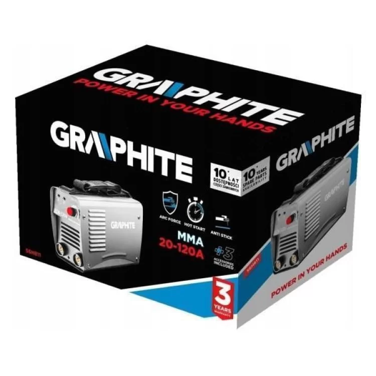 Сварочный аппарат Graphite IGBT, 230В, 200А (56H813) - фото 10
