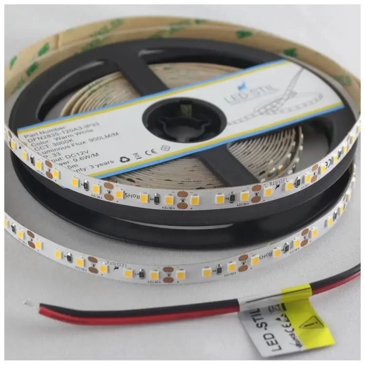 продаємо Світлодіодна стрічка LED-STIL 4000K 9,6 Вт/м 2835 120 діодів IP33 24 Вольта 1000 lm нейтральне світло (DFN2835-120A4-IP33-24V) в Україні - фото 4
