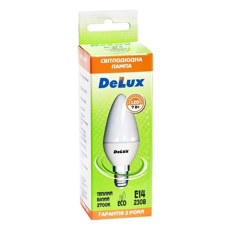 Лампочка Delux BL37B 7Вт 2700K 220В E14 (90011754) ціна 43грн - фотографія 2