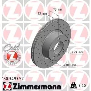 Тормозной диск ZIMMERMANN 150.3497.52