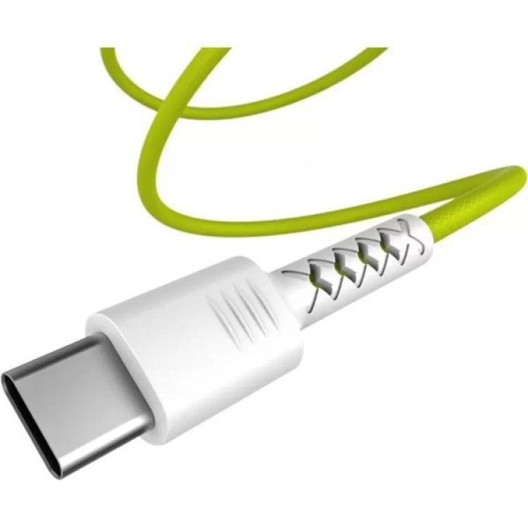 Дата кабель USB 2.0 AM to Type-C 1.0m Soft white/lime Pixus (4897058531169) цена 315грн - фотография 2