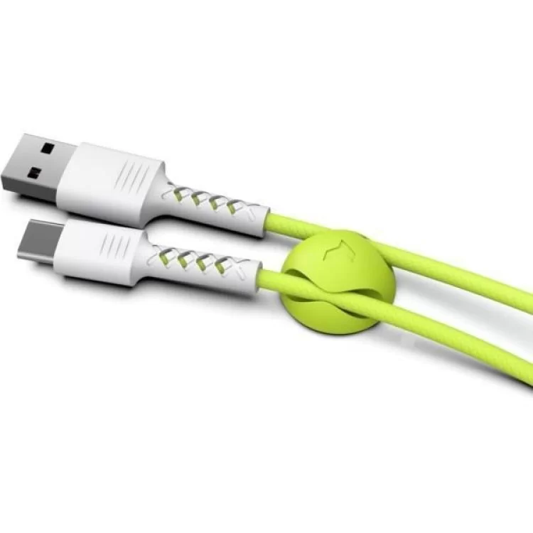 в продаже Дата кабель USB 2.0 AM to Type-C 1.0m Soft white/lime Pixus (4897058531169) - фото 3