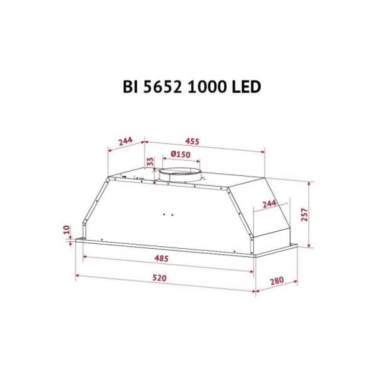 Вытяжка кухонная Perfelli BI 5652 I 1000 LED - фото 11