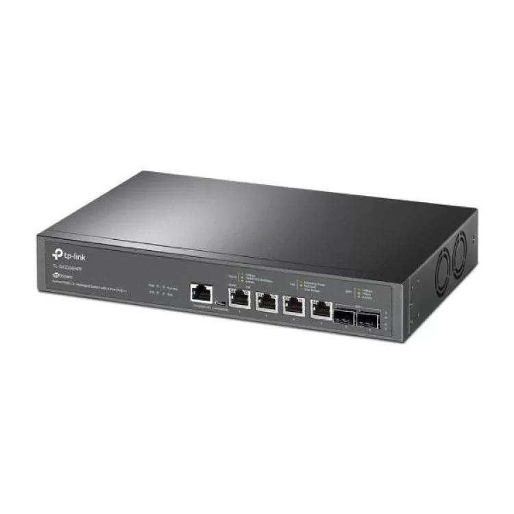 Комутатор мережевий TP-Link TL-SX3206HPP 2xSFP+ (10GE) 4x10GE LAN console+microUSB L2 JetStream 19" 1U (TL-SX3206HPP) ціна 34 479грн - фотографія 2