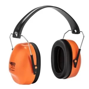 Захисні навушники Neo Tools SNR 24дБ, категорія III, 0.19кг, помаранчеві (97-562)