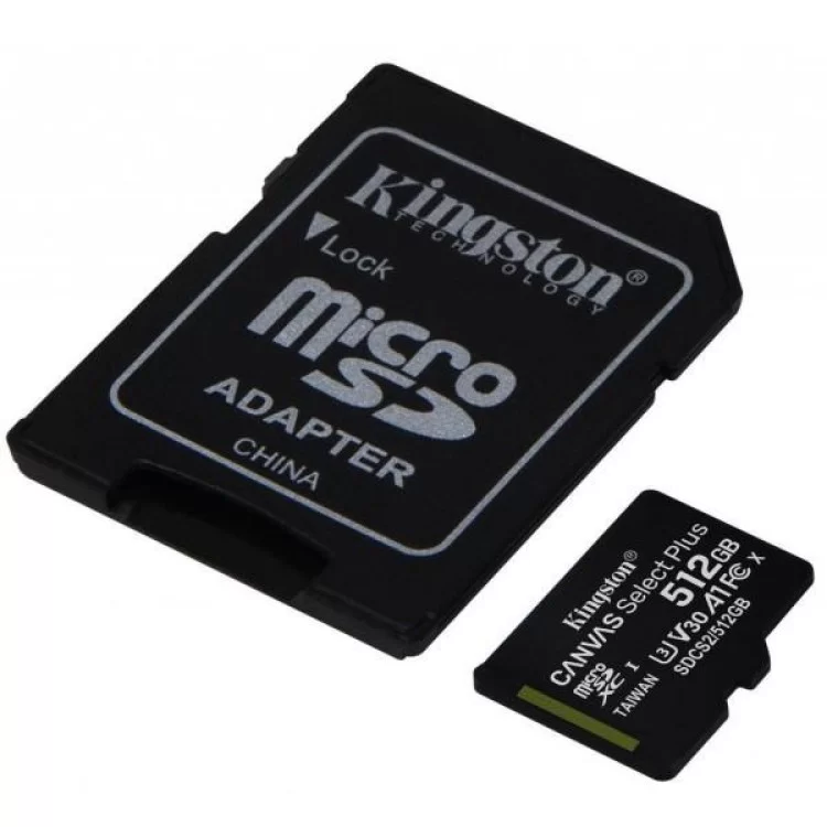 Карта пам'яті Kingston 512GB microSD class 10 A1 Canvas Select Plus (SDCS2/512GB) ціна 2 834грн - фотографія 2
