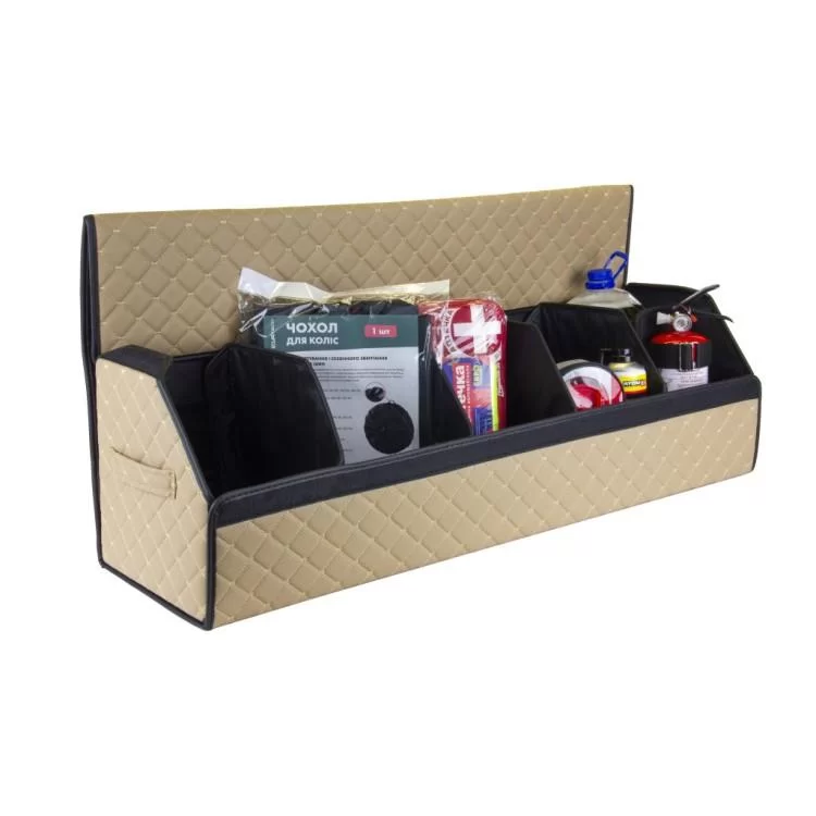 Сумка-органайзер EVAtech ECO XXL бежевая с бежевой нитью (EHECEWIIBB) - фотография 2