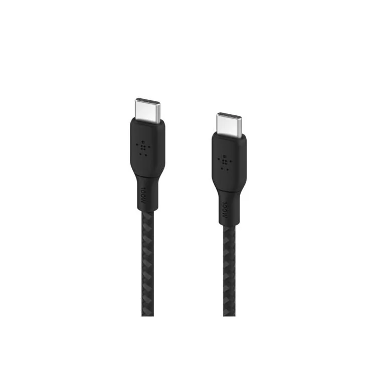 в продажу Дата кабель USB-C to USB-C 3.0m 100W black Belkin (CAB014BT3MBK) - фото 3