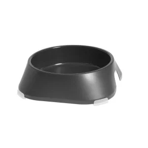Посуд для собак Fiboo Миска без антиковзких накладок M темно-сіра (FIB0154)