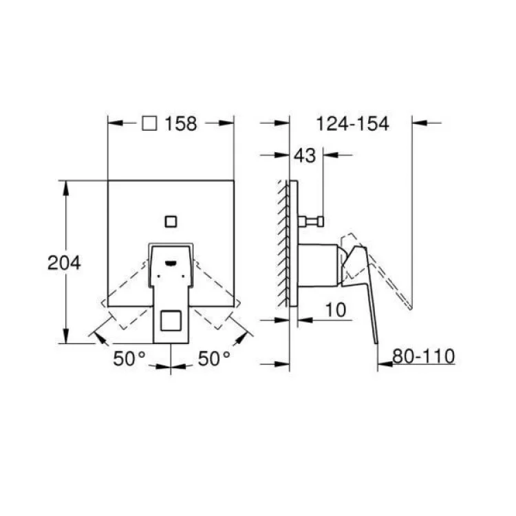 Змішувач Grohe Eurocube (24062000) ціна 16 810грн - фотографія 2