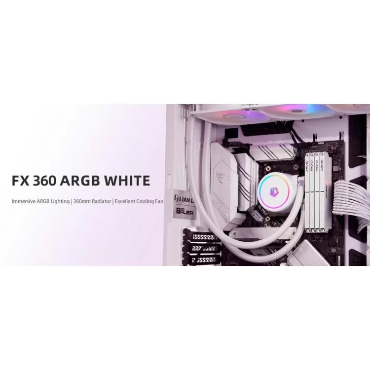 Система жидкостного охлаждения ID-Cooling FX360 ARGB WHITE характеристики - фотография 7