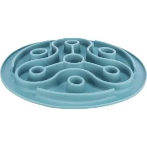 Посуда для собак Trixie Коврик Pillars Медленное кормление d 28 см (голубой) (4011905250373)