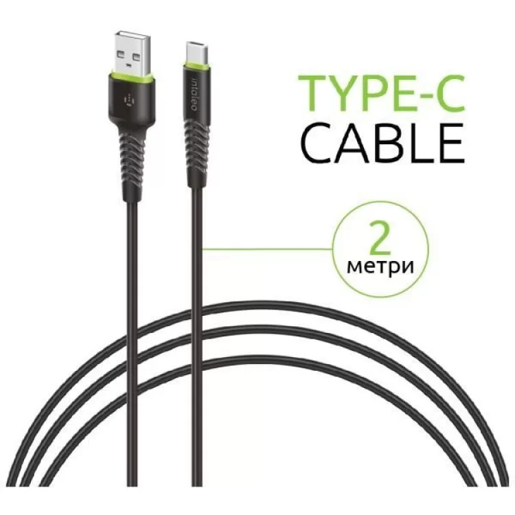 в продаже Дата кабель USB 2.0 AM to Type-C 2.0m CBFLEXT2 Black Intaleo (1283126521423) - фото 3