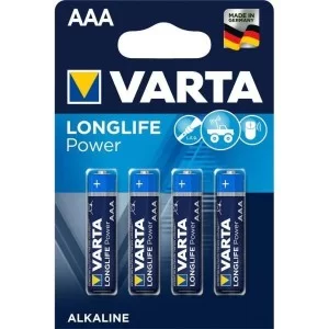 Батарейка Varta AAA Longlife Power щелочная * 4 (04903121414)