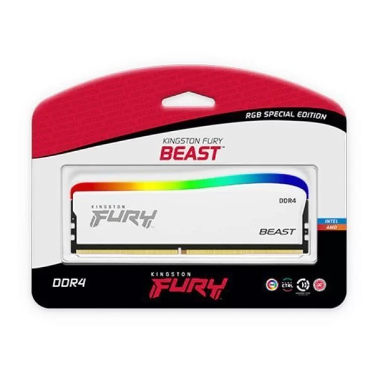 Модуль пам'яті для комп'ютера DDR4 8GB 3200 MHz Beast White RGB SE Kingston Fury (ex.HyperX) (KF432C16BWA/8) інструкція - картинка 6