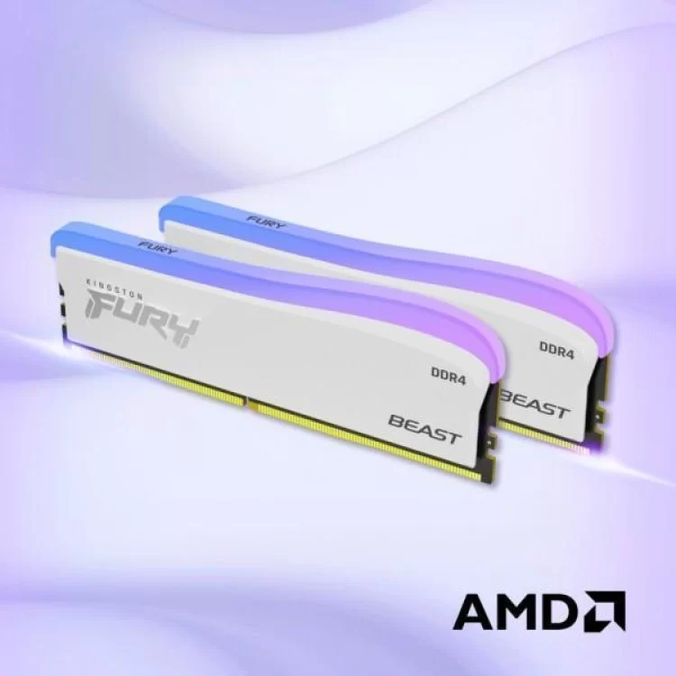 Модуль пам'яті для комп'ютера DDR4 8GB 3200 MHz Beast White RGB SE Kingston Fury (ex.HyperX) (KF432C16BWA/8) - фото 10