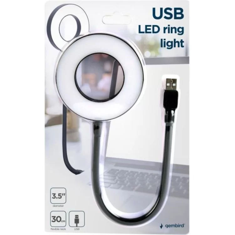 в продажу Лампа USB Gembird LED, ring 3.5 inch, 6W (NL-LEDRING-01) - фото 3