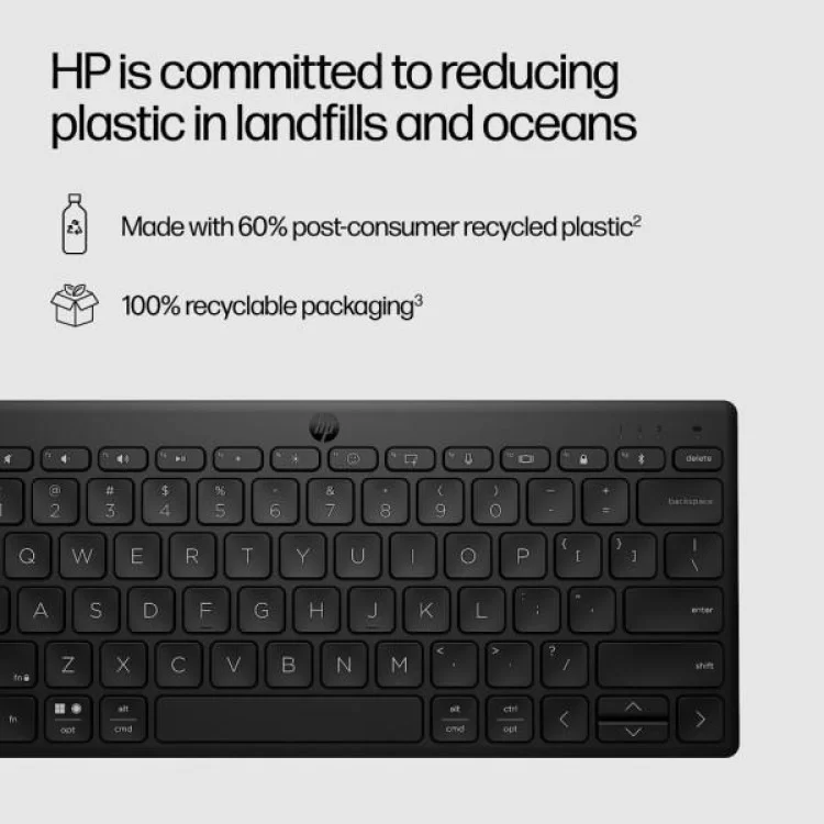 Клавіатура HP 350 Compact Multi-Device Bluetooth UA Black (692S8AA) характеристики - фотографія 7