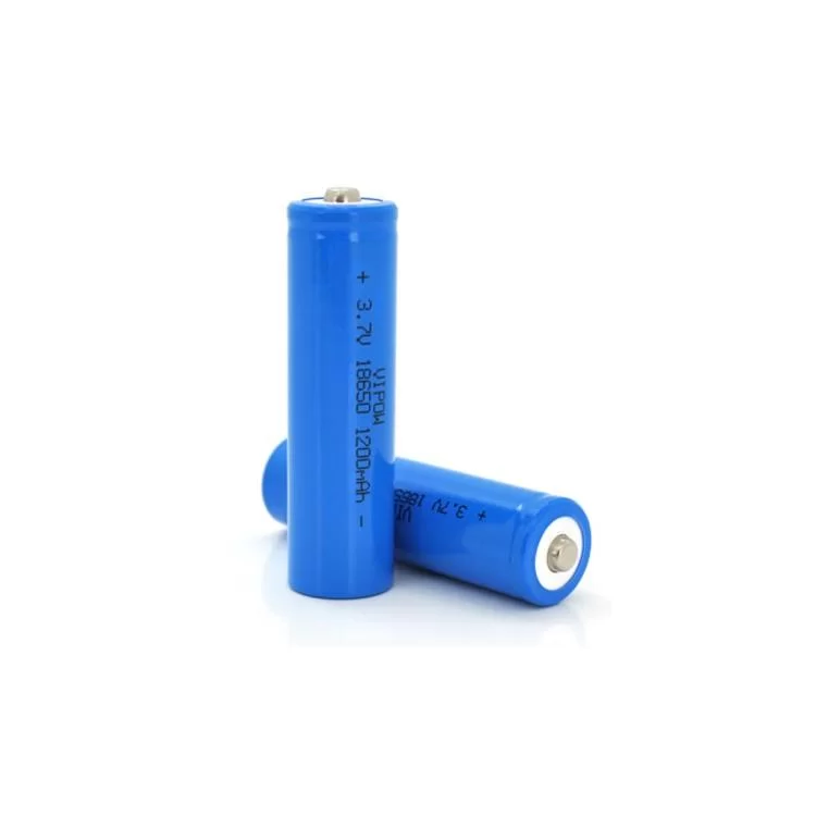 Аккумулятор 18650 1200mAh, TipTop, 3.7V, Blue Vipow (ICR18650-1200mAhTT)