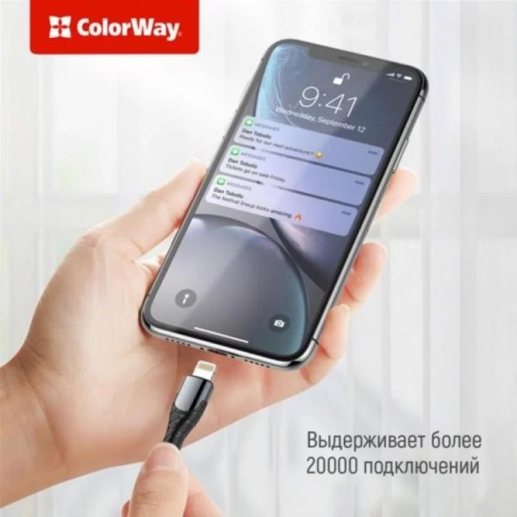 Дата кабель USB-C to Lightning 1.0m ColorWay (CW-CBPDCL033-GR) отзывы - изображение 5