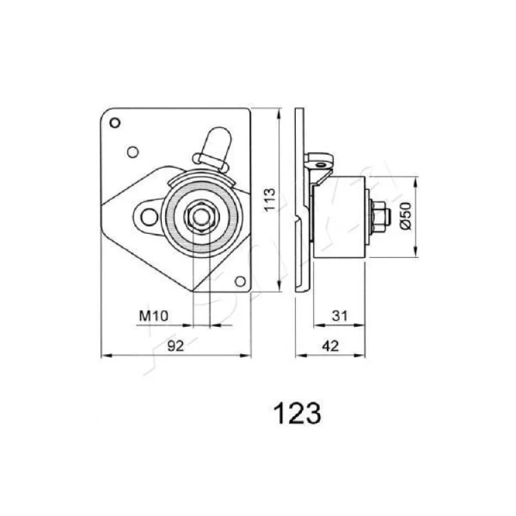 Ролик натягувача ременя ASHIKA 45-01-123 ціна 1 052грн - фотографія 2