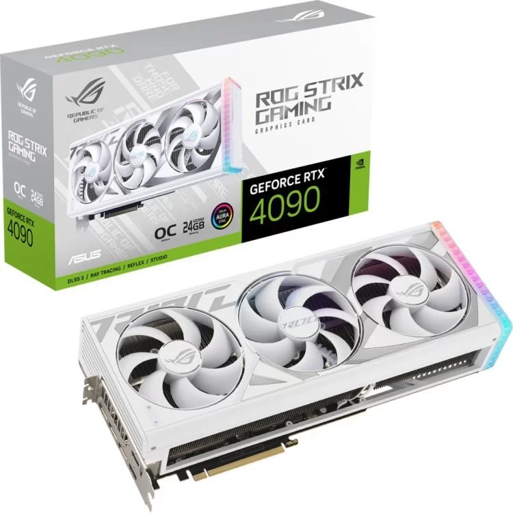 Видеокарта ASUS GeForce RTX4090 24GB ROG STRIX WHITE OC (ROG-STRIX-RTX4090-O24G-WHITE) - фото 9